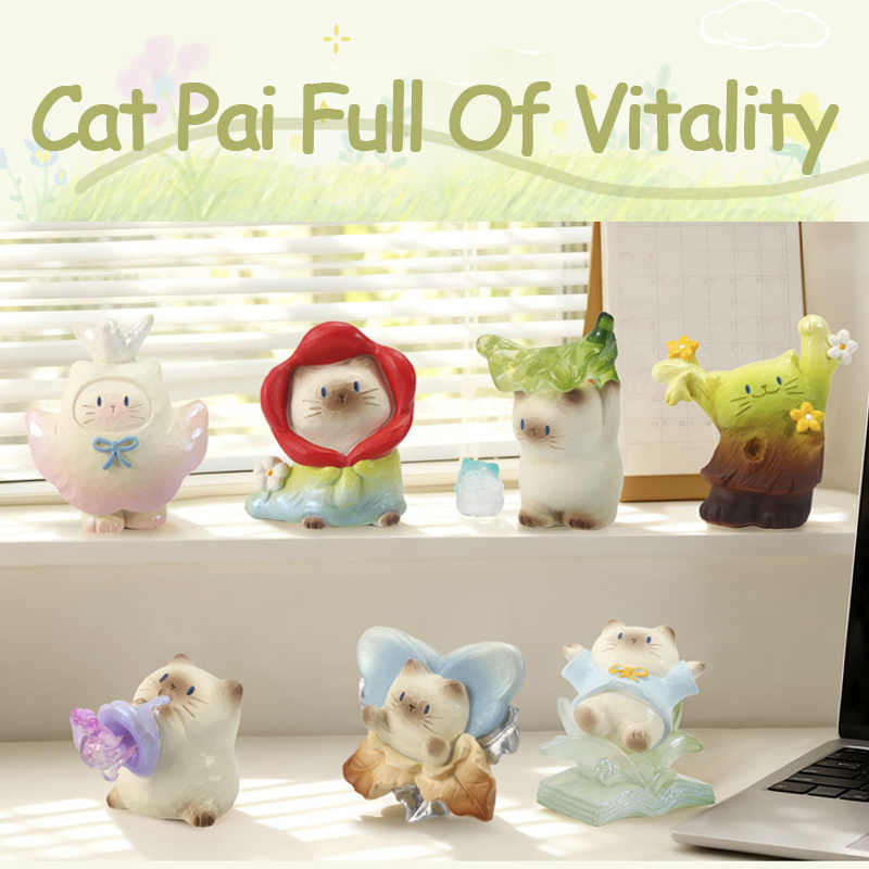 Resin Art Case - Cat Pai Canlılık Dolu Seri Kör