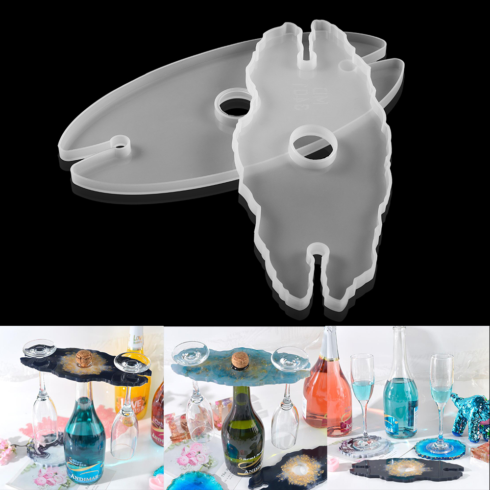 Resin Art Equipment - 1 adet şarap rafı silikon kalıplar