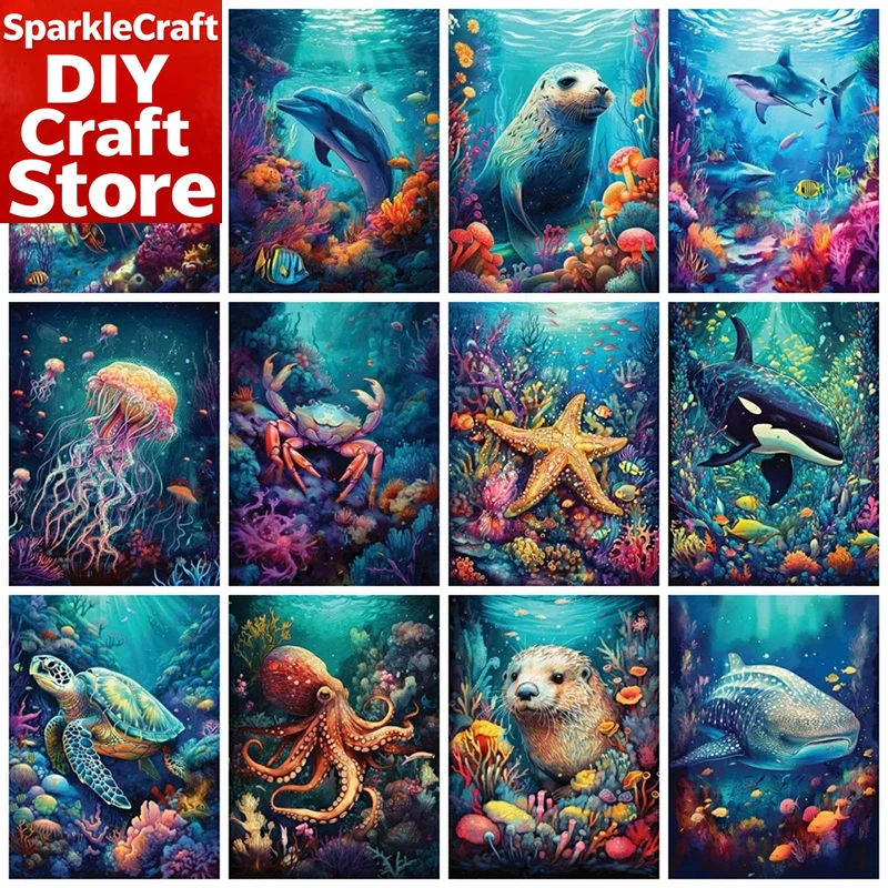 Resin Art Work - 1 adet çerçevesiz tam kare yuvarlak