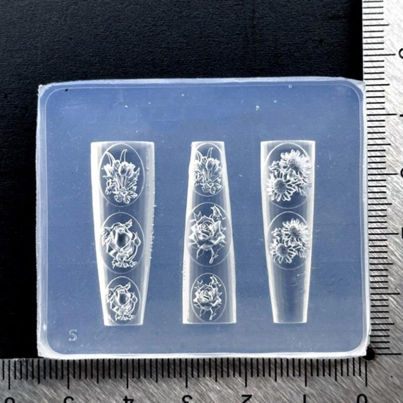 Resin Art Equipment - 31BB Kabartmalı Silikon Tırnak Sanat Kalıp