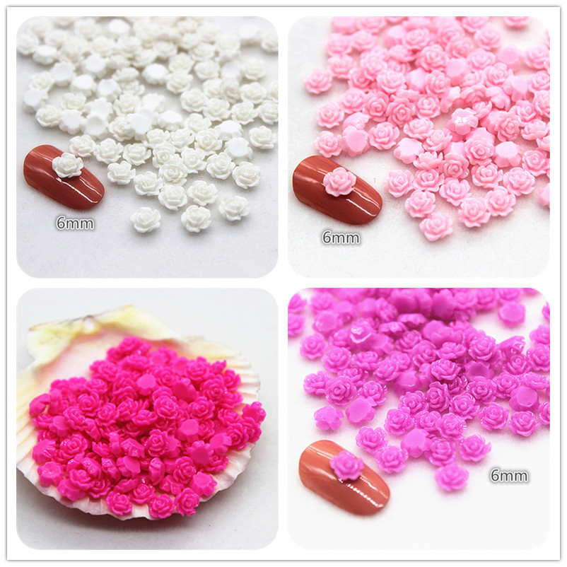 Resin Art Rose - 100 adet 6mm reçine Mini gül