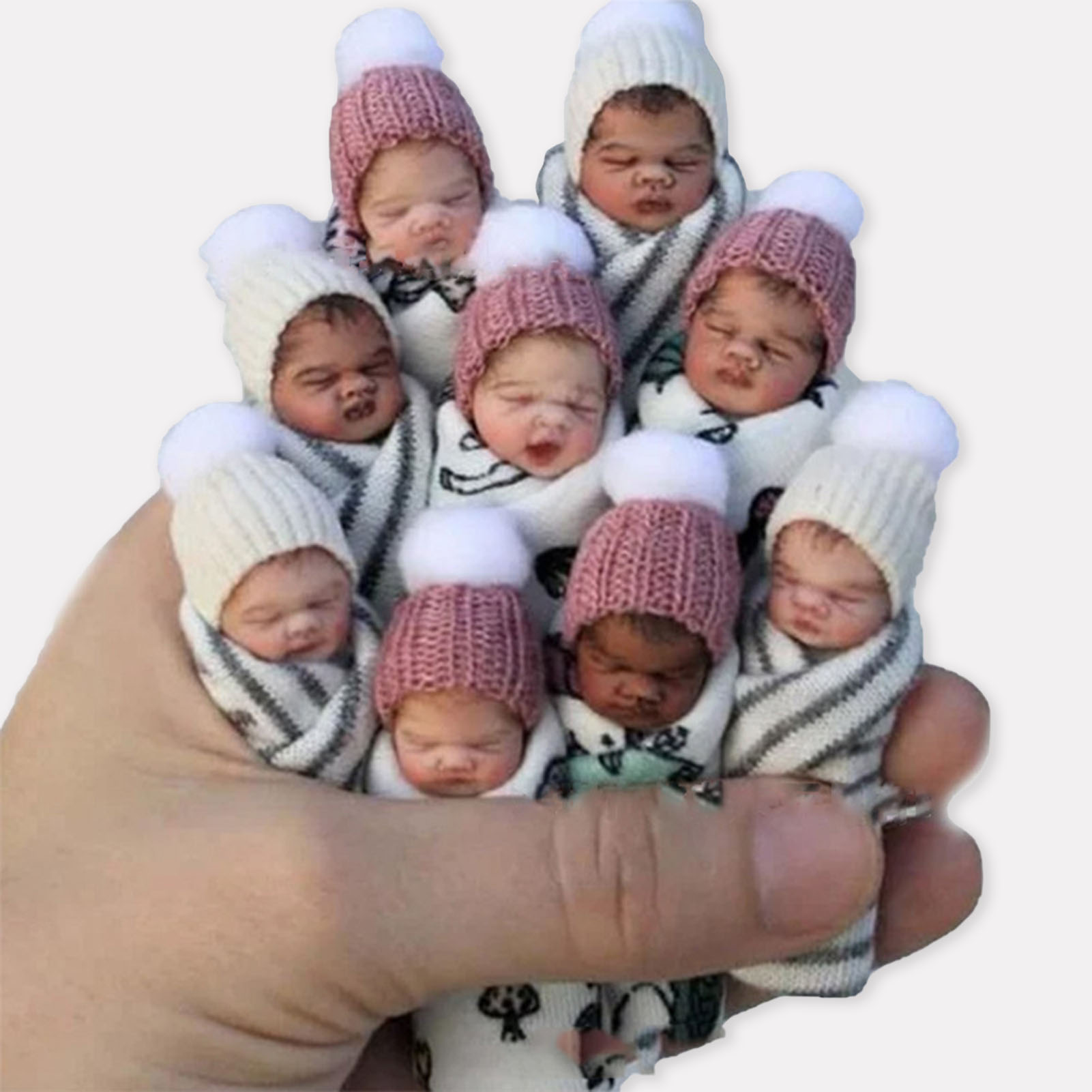 Resin Art Baby - 7 cm Uzunluğunda Minyatür Sevimli Uyuyan