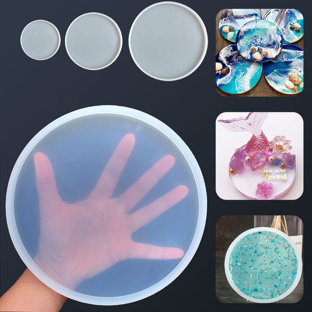 Resin Art Equipment - Şeffaf sıvı sanatlar yuvarlak Coaster reçine