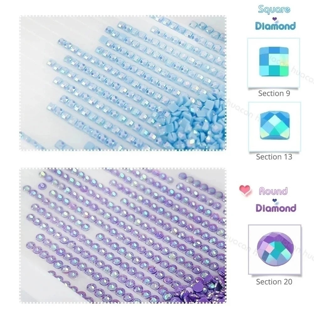 HUACAN hayvan DIY elmas boyama - Resin Art Wallpaper incelemesi ve fiyatı