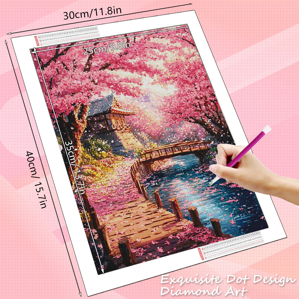 HUACAN Elmas Sanat Evi Manzara - Resin Art Wallpaper incelemesi ve fiyatı