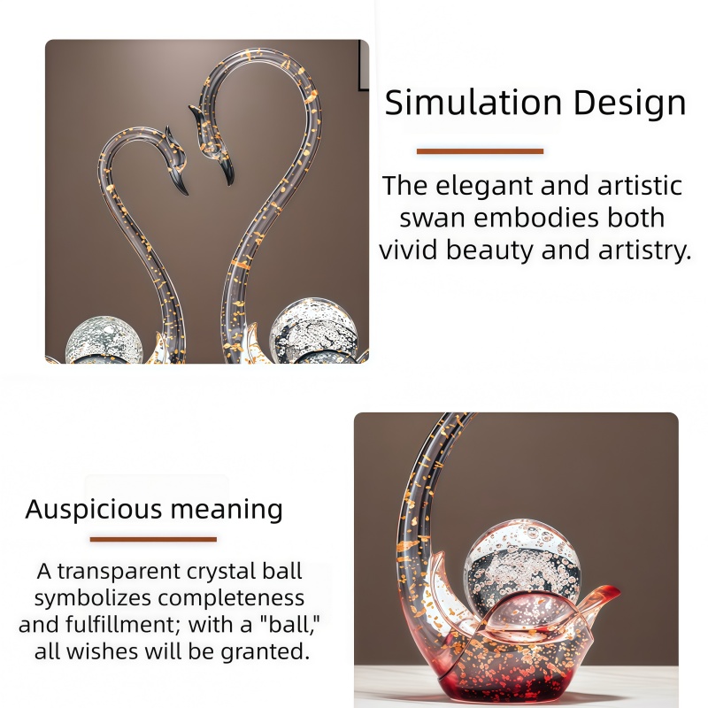 Lüks Reçine Kuğu Figürin Çift  - Resin Art Wedding Gift incelemesi ve fiyatı