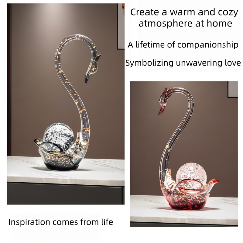 Lüks Reçine Kuğu Figürin Çift  - Resin Art Wedding Gift incelemesi ve fiyatı